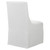 Solid Plush Cushion Seat Armless Chair - 39.5" - White