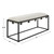 Upholstered Iron Bench - 47" - Black and White - IMAGE 3