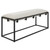 Upholstered Iron Bench - 47" - Black and White - IMAGE 5