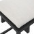 Upholstered Iron Bench - 47" - Black and White
