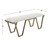 Upholstered Cushion Bench with Iron Legs - 53.75" - Antique Gold Finish