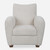 Upholstered Faux Shearling Accent Chair - 35.5" - IMAGE 2