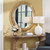 Framed Beveled Round Mirror - 47" - Beige - IMAGE 3