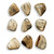 Wooden Pebbles Wall Decoration - 6" - Set of 9 - IMAGE 2