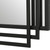 Overlapping Metal Framed Rectangular Wall Mirror - 36.5" - Black