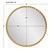 Raised Ridges Round Wall Mirror - 42" - Gold - IMAGE 3