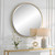 Round Beveled Floating Wall Mirror - 42" - Antiqued Gold Finish - IMAGE 4