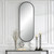 Tall Iron Framed Oval Vanity Mirror - 60" - Black - IMAGE 1