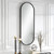 Tall Iron Framed Oval Vanity Mirror - 60" - Black - IMAGE 4