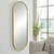 Tall Oval Vanity Mirror - 60" - Antiqued Gold Leaf Finish - IMAGE 1