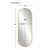 Tall Oval Vanity Mirror - 60" - Antiqued Gold Leaf Finish - IMAGE 3
