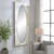 Rectangular Framed Wall Mirror - 80" - White and Gold - IMAGE 1