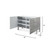 Geometric 2-Door Dresser with 3-Fixed Shelves - 48" - Gray - IMAGE 3