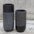 Woven Shadow Terracotta Vases - 15.25" - Black - Set of 2 - IMAGE 1