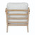Laid Back Wood Framed Accent Chair - 34.25" - White and Brown