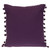 Woven Square Throw Pillow with Pom Pom - 18" - Purple - IMAGE 2