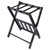 Wooden Foldable Luggage Rack with Shelf - 24.75" - Black - IMAGE 2