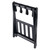 Wooden Foldable Luggage Rack with Shelf - 24.75" - Black - IMAGE 3