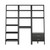 3-Piece Leaning Desk and Shelf Set - 69.25" - Black - IMAGE 3