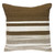 Striped Square Throw Pillow - 18" - Brown and White - IMAGE 1