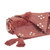 Striped and Dot Cotton Throw Blanket with Tassels - 50" x 60" - Pink - IMAGE 3