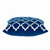 Square Geometric Cotton Throw Pillow - 20" - Blue and White - IMAGE 3
