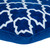 Square Geometric Cotton Throw Pillow - 20" - Blue and White - IMAGE 4