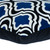 Moroccan Lattice Square Cotton Throw Pillow - 20" - Blue and White - IMAGE 4