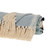 Handloom Variegated Rectangular Throw Blanket with Tassels - 50" x 60" - Blue and Beige - IMAGE 4