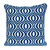 Ogee Square Cotton Throw Pillow - 20" - Blue and White - IMAGE 1