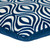 Ogee Square Cotton Throw Pillow - 20" - Blue and White - IMAGE 4