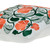 Floral Embroidered Cotton Square Throw Pillow - 22" - White and Orange - IMAGE 4