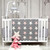 Knitted Twinkle Stars Rectangular Cotton Baby Throw Blanket - 32" x 40" - Gray and Pink - IMAGE 1