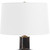Smoky Textured Glass Table Lamp with White Drum Shade - 23.5" - Charcoal Black - IMAGE 5