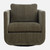 Rounded Frame Hidden Swivel Chair - 32" - Gray - IMAGE 1