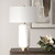 Glaze Textured Ceramic Table Lamp with Drum Shade - 29" - White - IMAGE 3