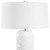 Glaze Textured Ceramic Table Lamp with Drum Shade - 29" - White - IMAGE 5