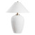 Hand Carved Glaze Textured Ceramic Table Lamp with Drum Shade - 33" - White - IMAGE 4