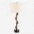 Curved Table Lamp with Drum Shade - 32.75" - Bronze - IMAGE 1
