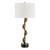 Curved Table Lamp with Drum Shade - 32.75" - Bronze - IMAGE 4