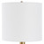 Buffet Lamp with Linen Drum Shade - 37" - Brass Finish - IMAGE 3