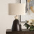 Iron Table Lamp with Drum Shade - 24.5" - Bronze-Finish - IMAGE 2