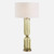Transparent Glass Table Lamp with Tapered Shade - 34.5" - Brass Finish - IMAGE 1