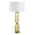 Transparent Glass Table Lamp with Tapered Shade - 34.5" - Brass Finish - IMAGE 4