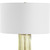 Transparent Glass Table Lamp with Tapered Shade - 34.5" - Brass Finish - IMAGE 5