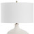 Ceramic Table Lamp with Drum Shade - 24.25" - Antique Brass Finish
