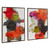 Rectangular Framed Abstract Wall Arts - 41.5" - Multicolor - Set of 2 - IMAGE 4