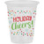 Disposable Plastic "Holiday Cheers!" Christmas Cups 16 oz. - Club Pack of 96 - IMAGE 1