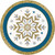 Disposable Paper Snowflake Christmas Dessert Plates - 6.75" - Club Pack of 96 - IMAGE 1