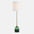 Fluted Emerald Glass Base Buffet Lamp with Drum Shade - 37 - Green - IMAGE 1